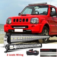 For Suzuki Jimny Roof 42"+20" Bumper LED Light Bar Combo Offroad + Wire 2 Leads