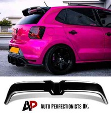 VW Polo MK5 6R 6C GTI R Oettinger Style Rear Gloss Black Roof Spoiler Boot Wing