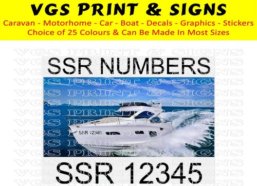Ssr numbers boat stickers - ssr,