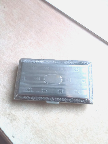 Vintage silver tone cigarette - vintage,