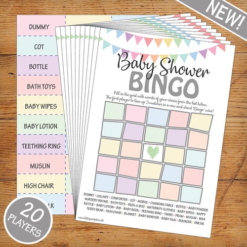 Baby shower bingo neutral - baby,