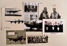 WW2 RAF PHOTOGRAPHS X 7. SIGNED BY PILOTS & AIRCREW,ONE LOT  TO CLEAR. 4.30 EACH