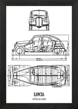 BNW Lancia Aprilia 1939 Framed