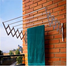 Clothes Dryer Wall Mounted Extendible Drying Rack Towel Laundry Folding Airer UK