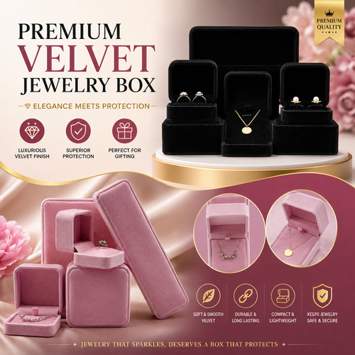 Velvet jewellery gift box - gift,