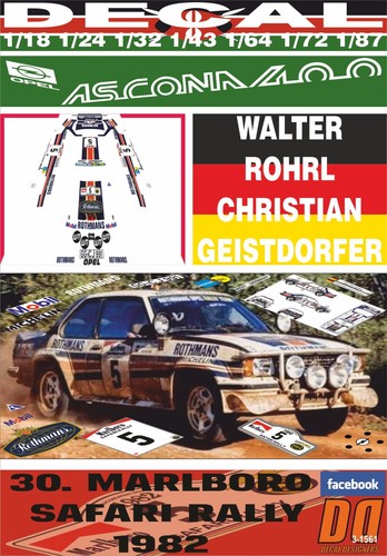 Decal opel ascona - opel, w.rohrl