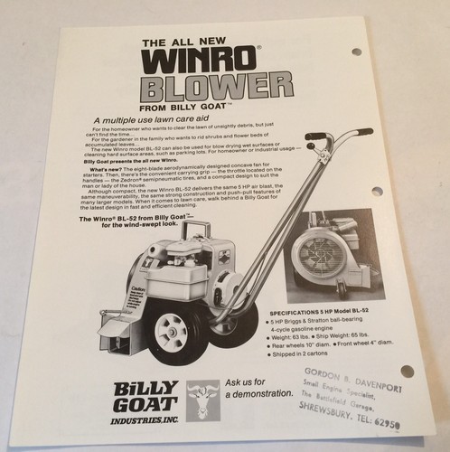 Billy goat winro blower - blower, &