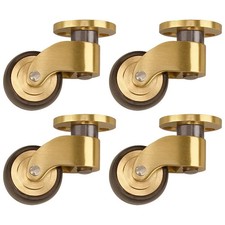 Set of 4 Brass Casters Heavy Duty 360 Degree Rotation Silent Bearing for Sofas