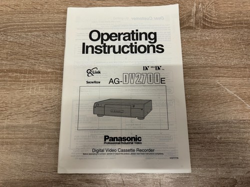 Panasonic dv2700e english - ag-dv2700e,