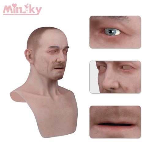 Silicone men mask realistic - silicone,