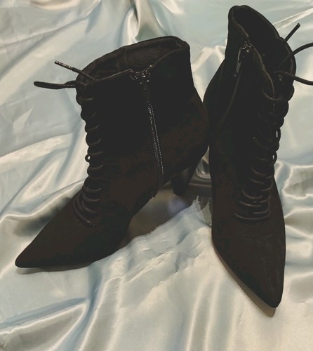 Mango black suede pointed toe - mango,