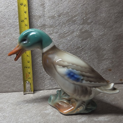 Duck ceramic mallard figurine - duck,
