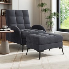Recliner Chair Armchair with Footstool Sleeper Chair Chaise Longue Living Room