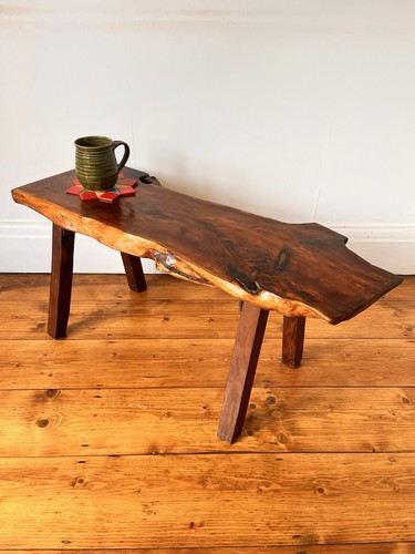 Vintage yew wood coffee - yew,