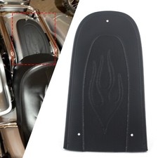 Flame Rear Fender Bib Solo Seat for Harley Touring Electra Glide Road King Black