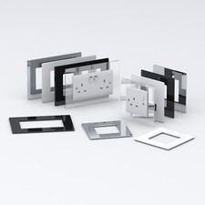 Double / Single Socket Switch Surround / Acrylic Finger Plate  / 5 Sizes