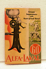 Vintage Alfa-Laval Model 60 Cream Separator Brochure Rust-Proof Bowl Dairy Farm