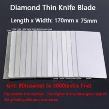 Diamond Thin Blade Cutter Polishing Plate Sharpening Whetstone Tool 80-3000 Grit
