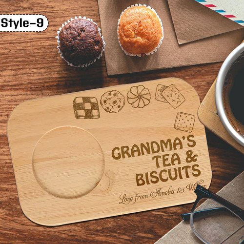 Tea and biscuit board - tea,