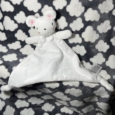 Mothercare white Mouse baby Comforter Blankie soft toy soother plush new 