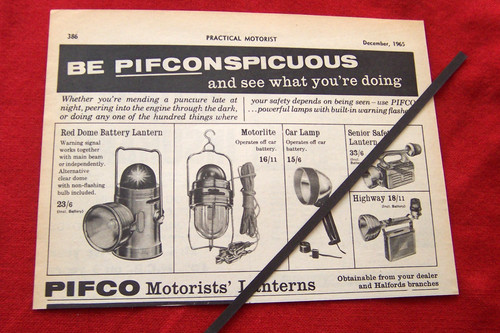 Pifco motoring torches 1965 - motoring,