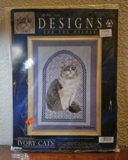 Designs For The Needle Ivory Cat Lesley Anne Cross Stitch Agneatha Cathedral Kit