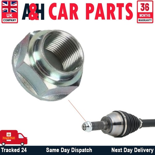 Front wheel axle nut - front,