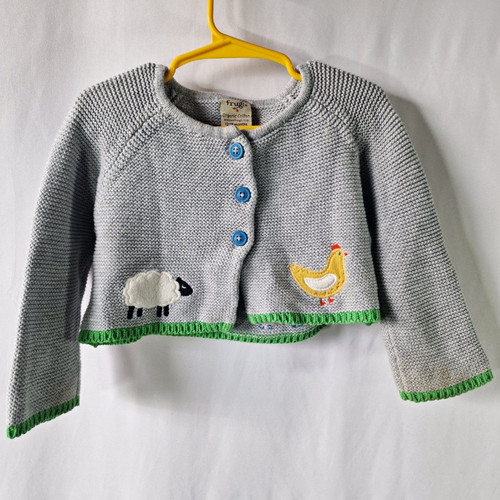 Whimsical farmyard cardigan - farmyard,
