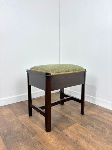 Vintage mahogany piano stool - vintage,