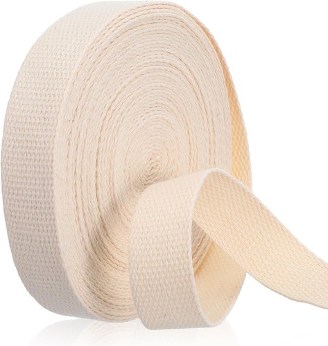 Cotton webbing rolls natural - webbing,