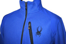 Spyder Men's Core Full Zip Jacket - M - Royal Blue - Waffle Knit Fleece Lined