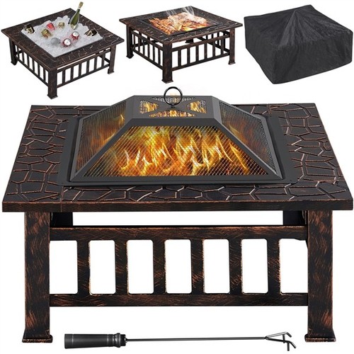 Outdoor square fire pit - fire,