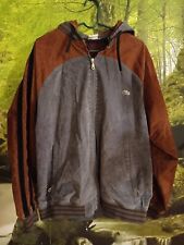 Vintage Lacoste Velvet/Faux Suede Women’s Blk/Gry/Brown Size 4XL EUC 42 Hooded