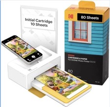 Kodak Dock Plus 4PASS Instant Photo Printer (10x15cm) + 80 Sheets SEALED NEW