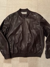 pierre cardin mens leather jacket size 54