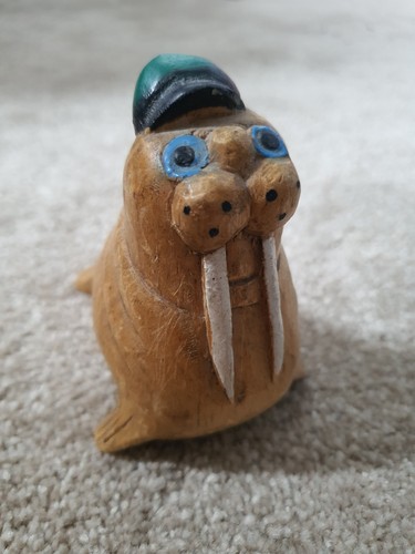Walrus ornament vintage wooden - walrus,