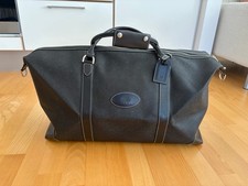 Mulberry Black SCOTCHGRAIN Clipper Holdall Weekend Bag