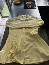 Retro Lacoste Pique Tennis Summer Dress Small/Medium 10/12 Lemon Yellow