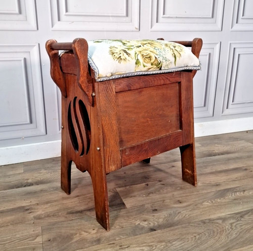 Antique piano stool - stool, &