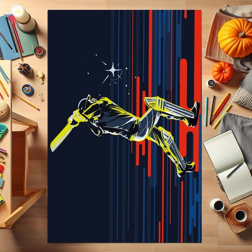 Cricket sports rug - sports, rug,