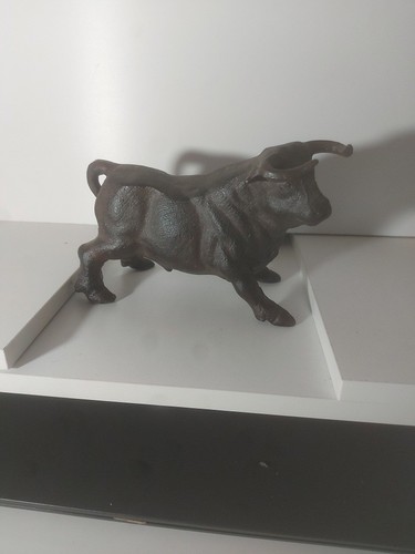 Vtg cast iron bull horned - vtg,