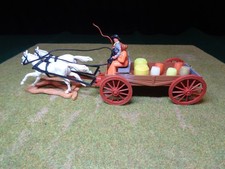 Timpo Toys "Supply Carriage Grey/Brown with Passenger"