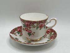 BONE CHINA ROYAL STAFFORD OLDE ENGLISH GARDEN TEA CUP + SAUCER