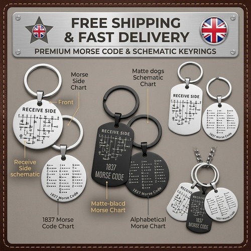 Morse code keychain - morse,