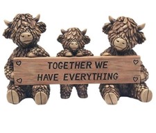 Hughie Highland Cow Ornament Gift Decoration Love Heart Various Cows Gift Boxed