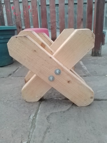 Wooden cavaletti stands set - wooden,
