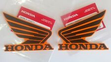 Honda REPSOL Wing Fuel Tank Decal Wings Sticker 90mm BLACK + ORANGE *UK STOCK*