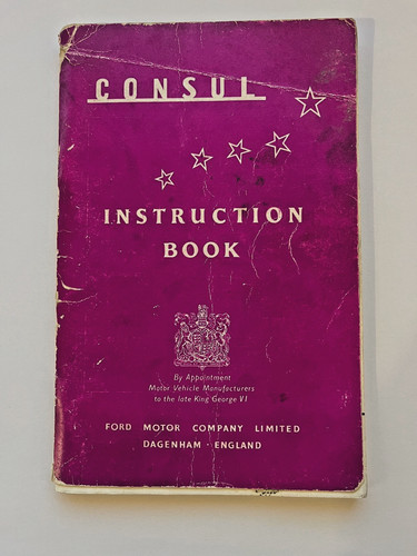 Ford consul instruction owners - ford,