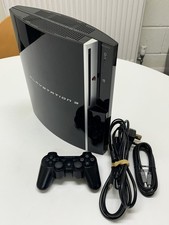 Sony PlayStation 3 80GB Black Console - fat PS3 with leads and controll