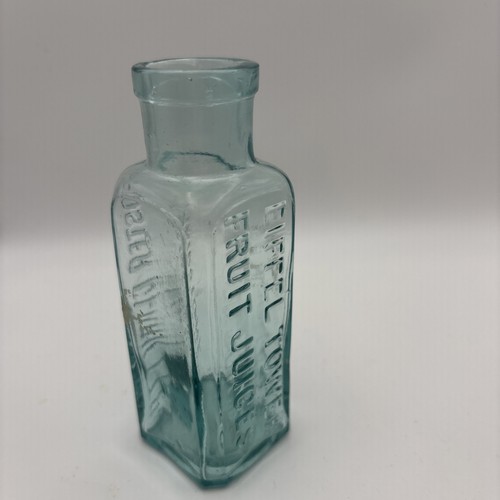 Vintage glass bottle eiffel - bottle,
